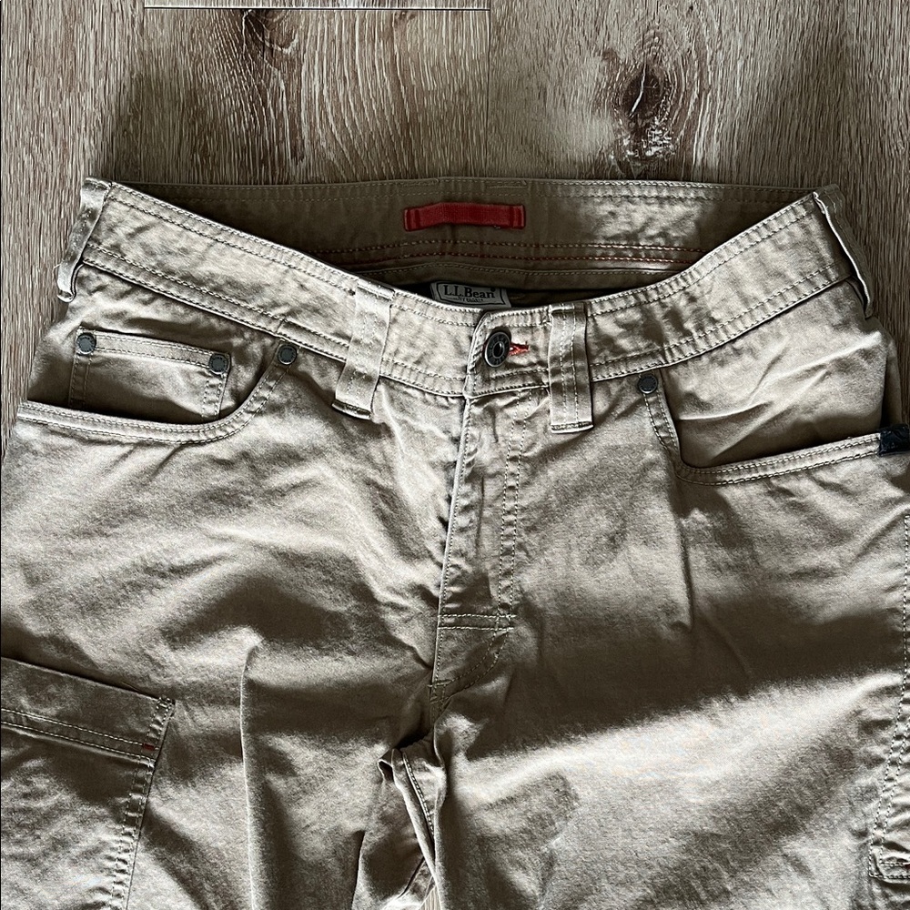 L.L. Bean Khaki Tan Cargo Chinos
